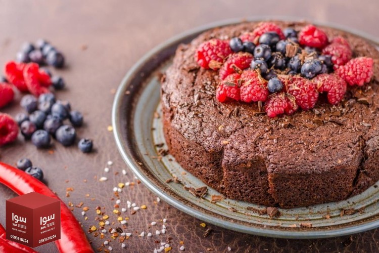 كيك الزبادي بالكاكاو