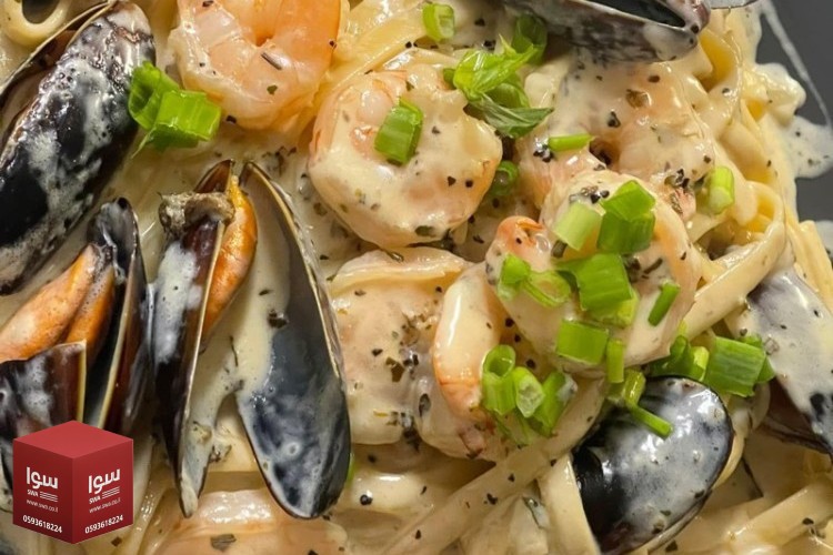 سباغيتي بالمأكولات البحرية